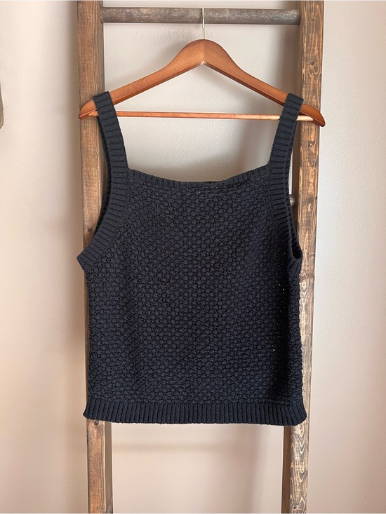 J. Crew Tops - J. Crew Black Textured Knit Tank Top